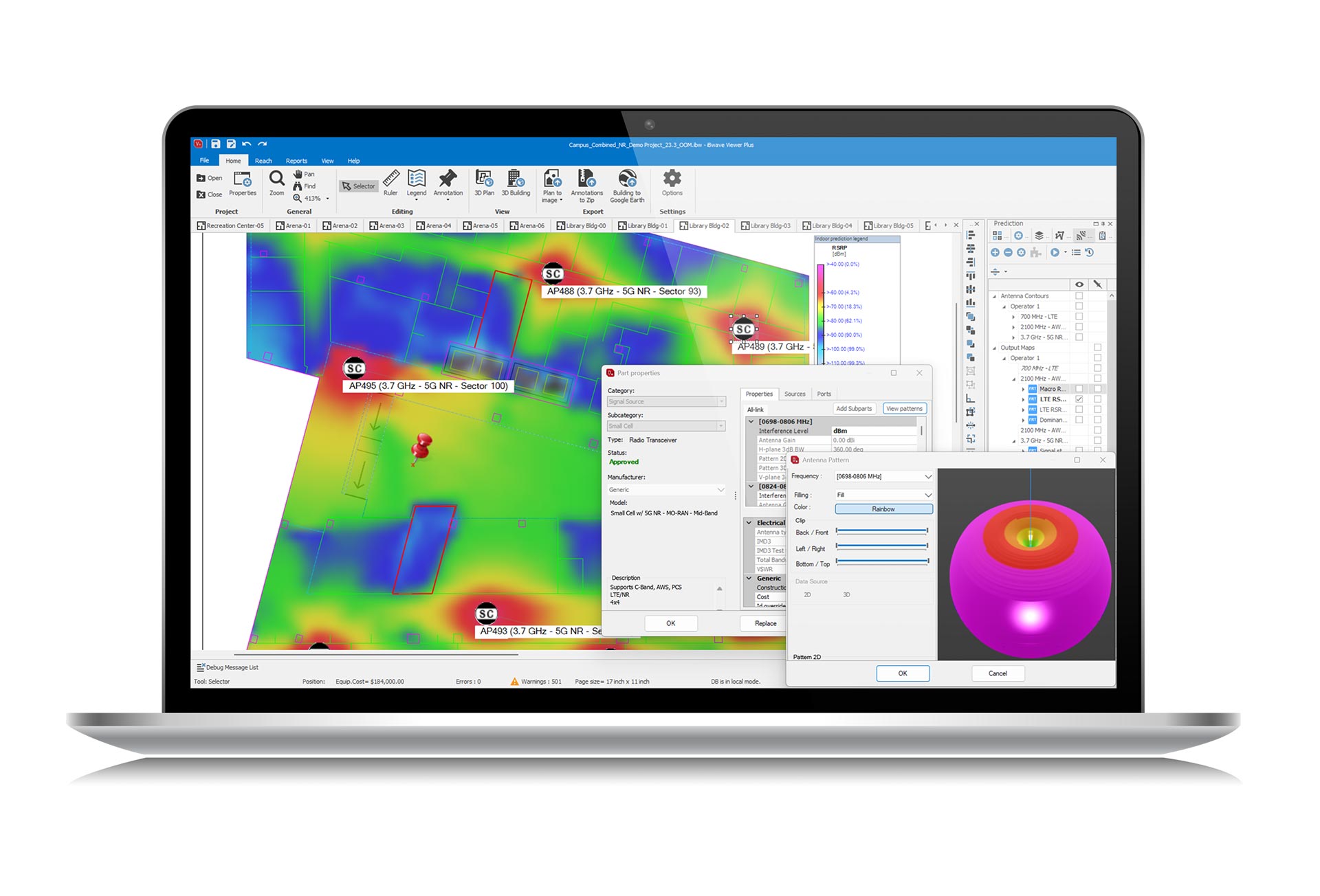 iBwave Viewer+ on laptop
